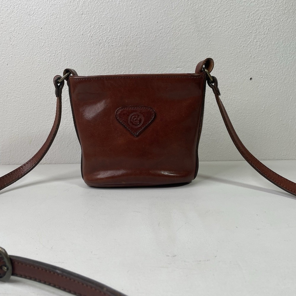 Equestrian Leather Mini Bucket Bag Crossbody Purse Made in Italy C&C Euro Summer